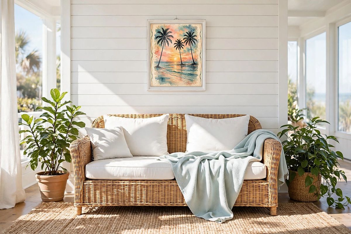 Vintage Palm Beach Sunset Print — Free Printable Wall Art photo 4
