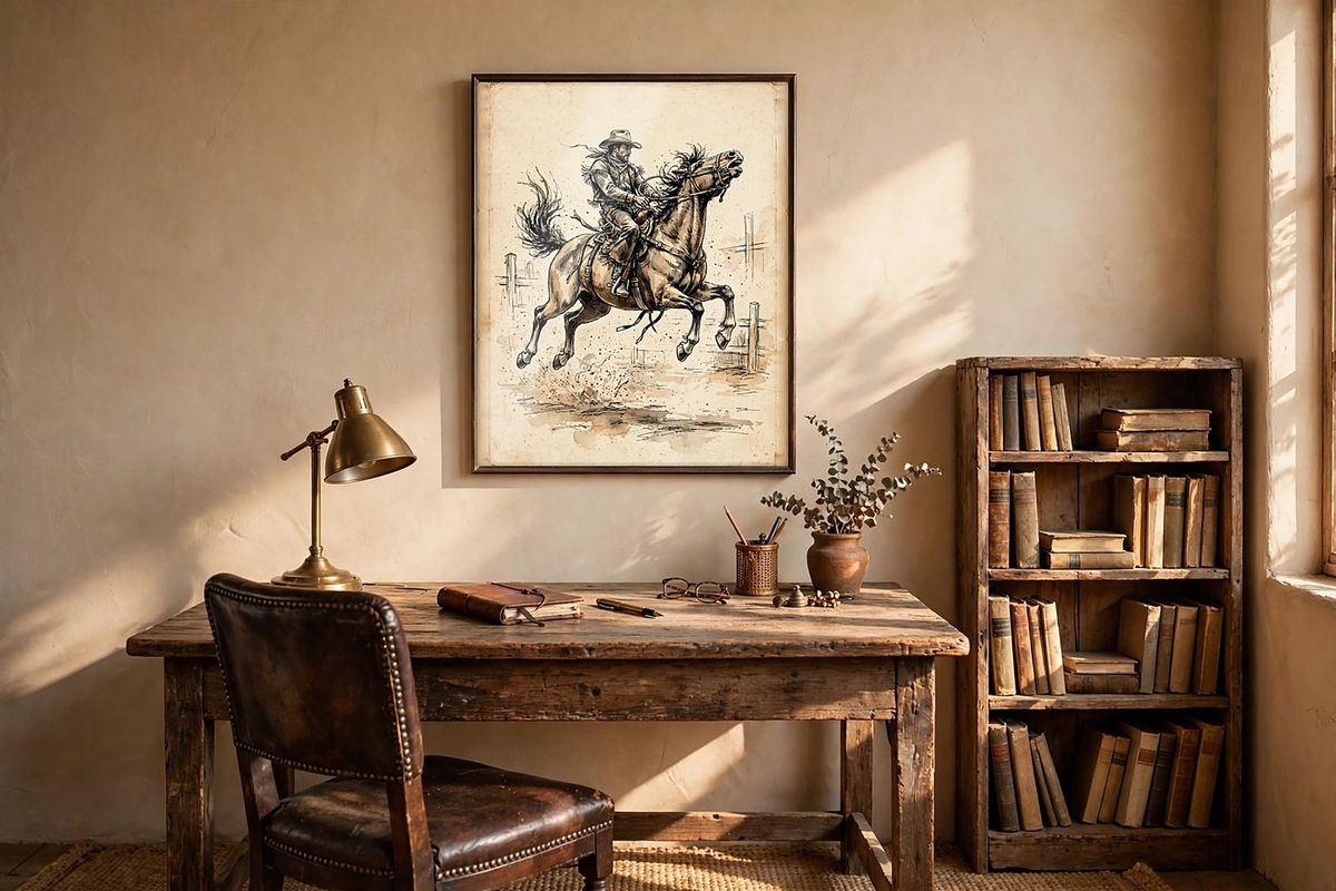 Vintage Rodeo Cowboy Print — Free Printable Wall Art photo 4
