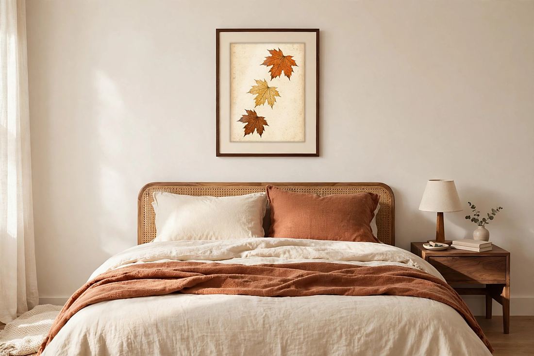 Fall Wall Art Print – Vintage Maple Leaves Botanical, Digital Download photo 3
