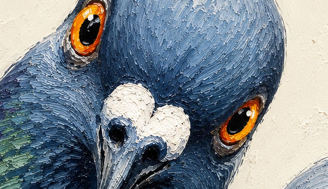 Pigeon Wall Art – Funny Bird Print, Curious Pigeons Peeking In, Printable Download photo 9