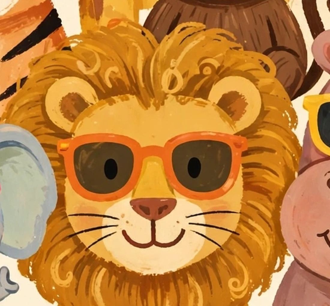 Safari Nursery Wall Art, Funny Safari Animals with Sunglasses Print, Kids Room Decor, Digital Download photo 9